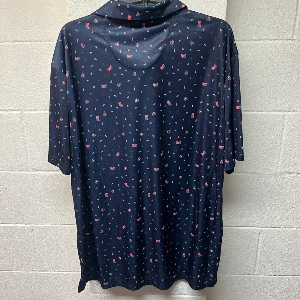 Grand Slam Navy Polo with Red Accents. XXL - Picture 6 of 6